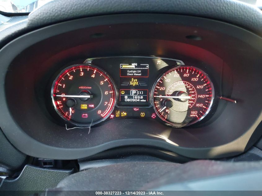 2016 SUBARU WRX LIMITED - JF1VA1N65G8812613