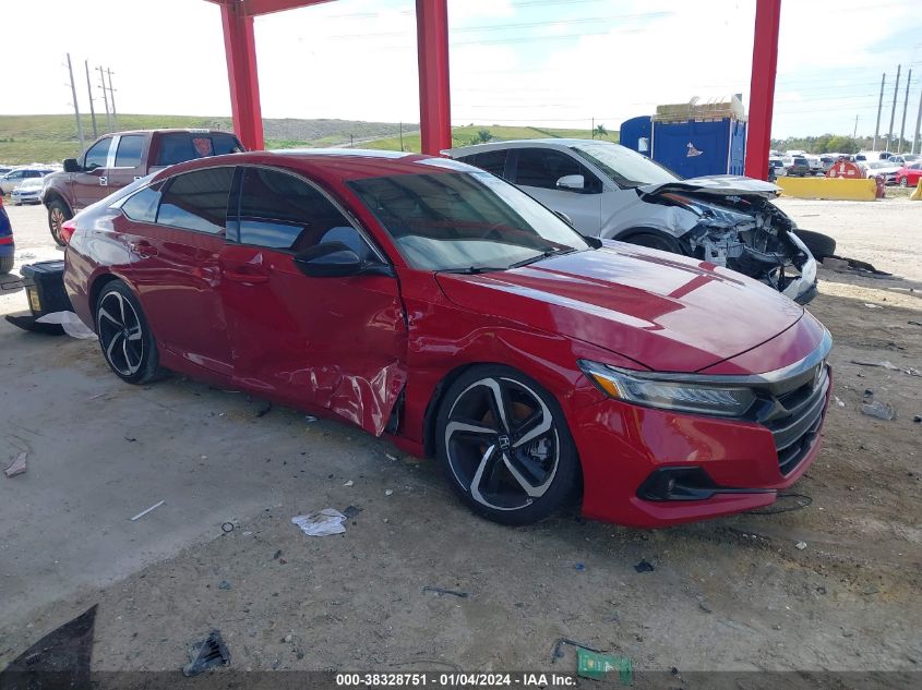 2021 HONDA ACCORD SPORT - 1HGCV1F30MA077099