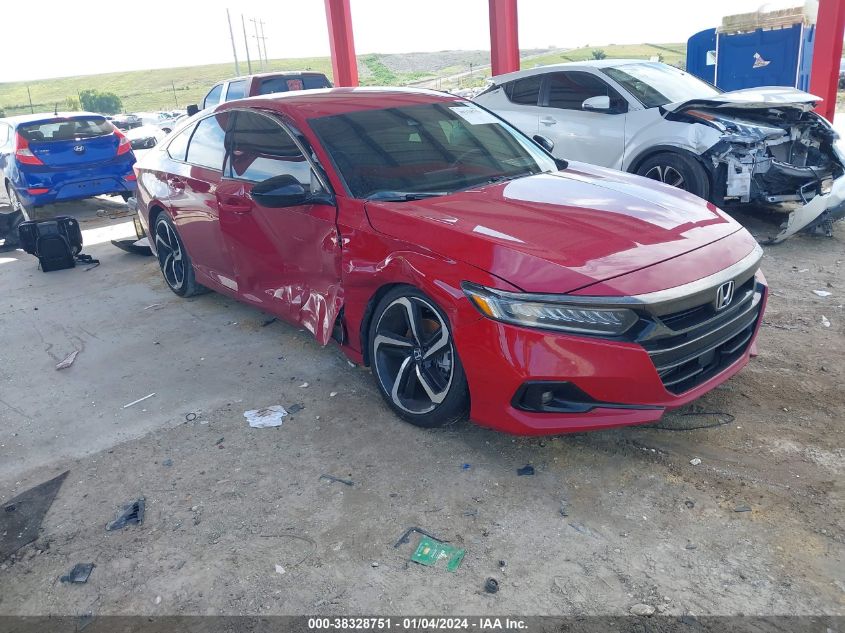 2021 HONDA ACCORD SPORT - 1HGCV1F30MA077099