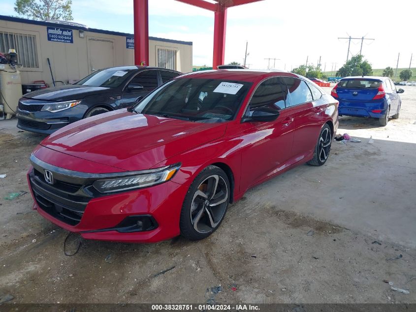2021 HONDA ACCORD SPORT - 1HGCV1F30MA077099