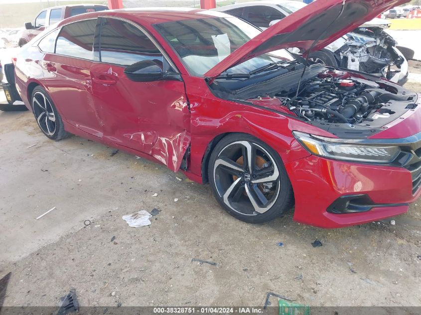 2021 HONDA ACCORD SPORT - 1HGCV1F30MA077099