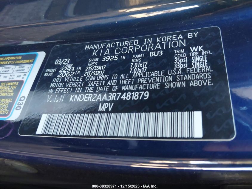 2024 KIA SELTOS EX - KNDER2AA3R7481879