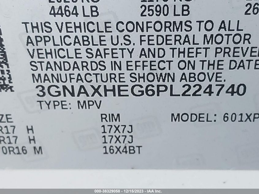 2023 CHEVROLET EQUINOX FWD LS - 3GNAXHEG6PL224740