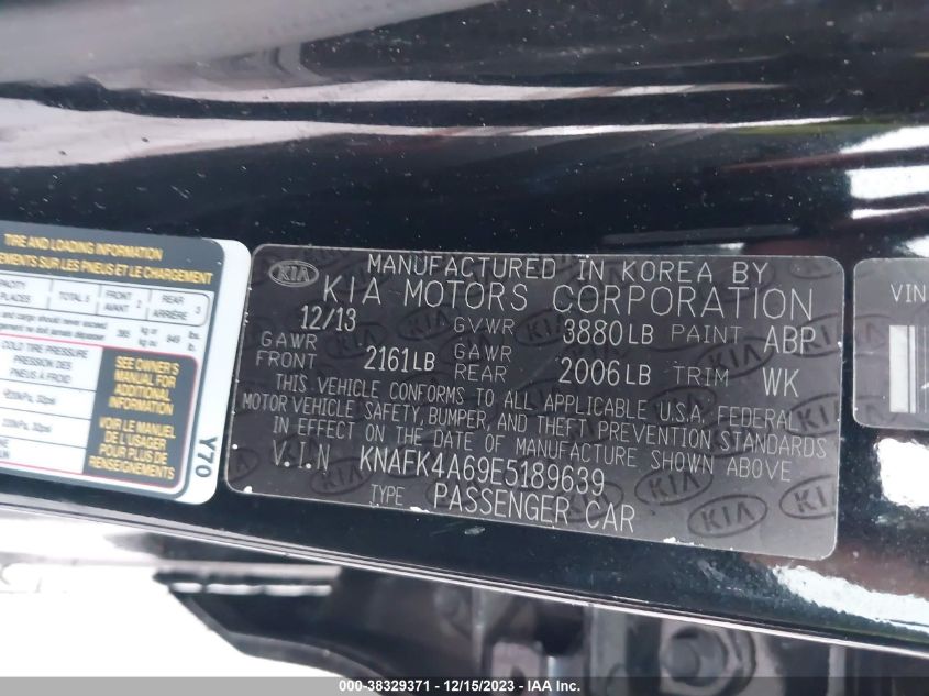 2014 KIA FORTE LX - KNAFK4A69E5189639