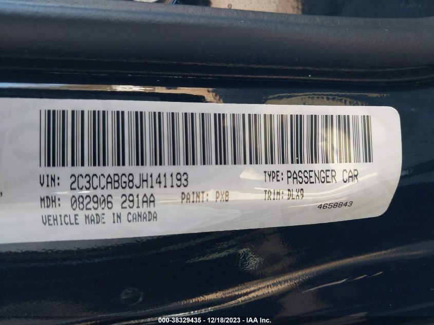 2018 CHRYSLER 300 S - 2C3CCABG8JH141193