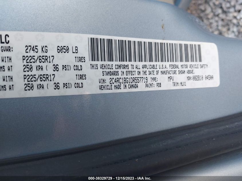 2013 CHRYSLER TOWN & COUNTRY TOURING - 2C4RC1BG1DR557719