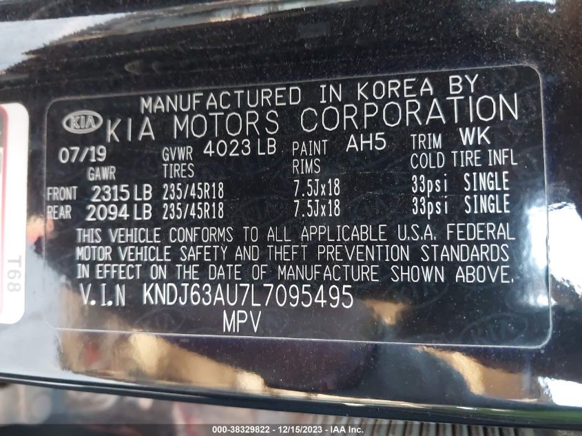 2020 KIA SOUL GT-LINE - KNDJ63AU7L7095495