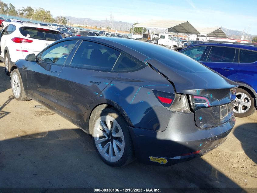 2022 TESLA MODEL 3 LONG RANGE DUAL MOTOR ALL-WHEEL DRIVE - 5YJ3E1EB5NF271496