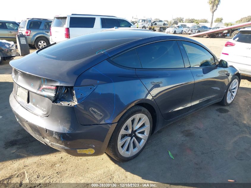 2022 TESLA MODEL 3 LONG RANGE DUAL MOTOR ALL-WHEEL DRIVE - 5YJ3E1EB5NF271496