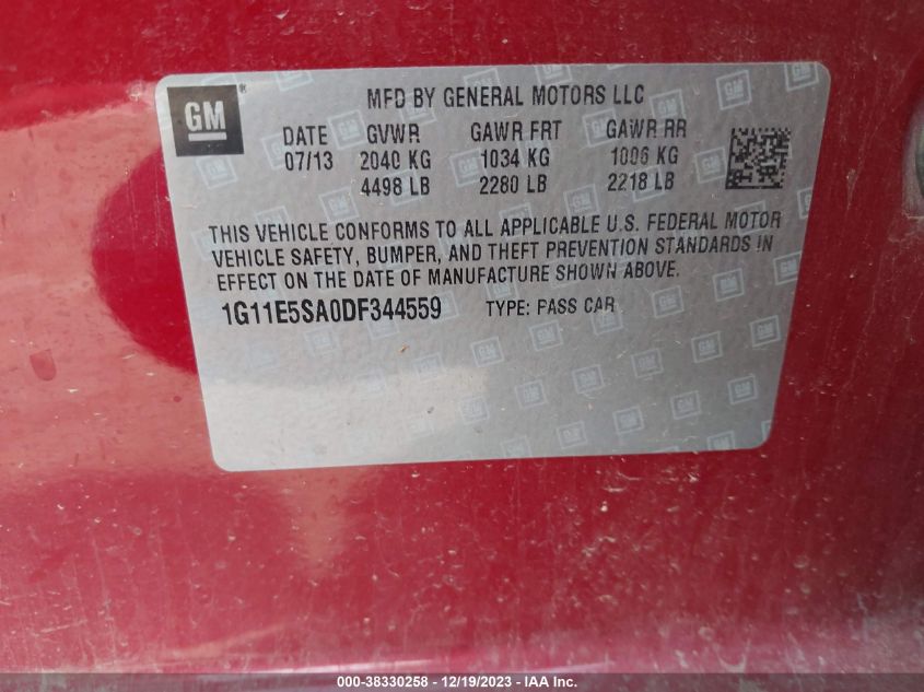 2013 CHEVROLET MALIBU 2LT - 1G11E5SA0DF344559