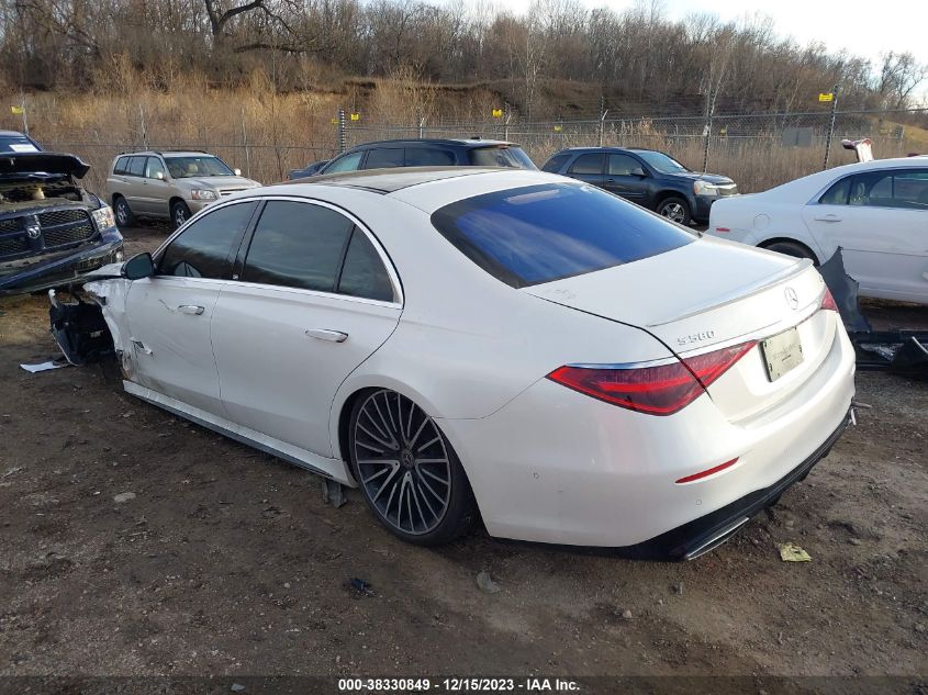 2022 MERCEDES-BENZ S 580 4MATIC W1K6G7GB2NA077949