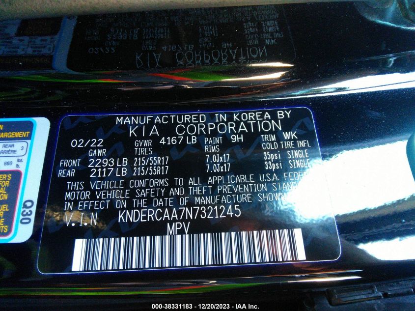2022 KIA SELTOS EX - KNDERCAA7N7321245