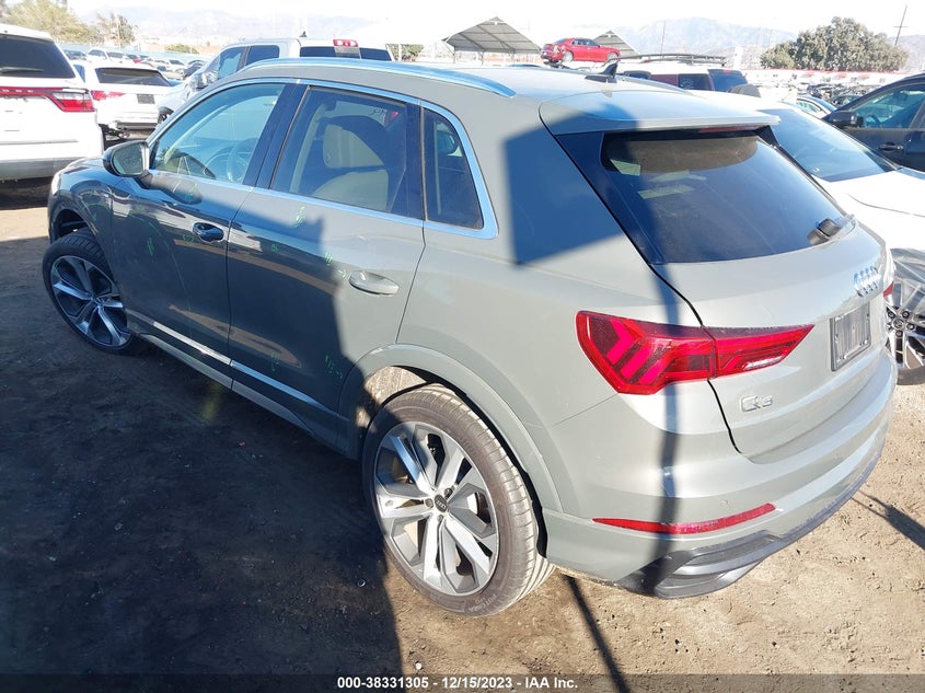 VIN WA1DECF32M1085536 2021 AUDI Q3 PREMIUM 45 TFSI S LINE QUATTRO TIPTRONIC