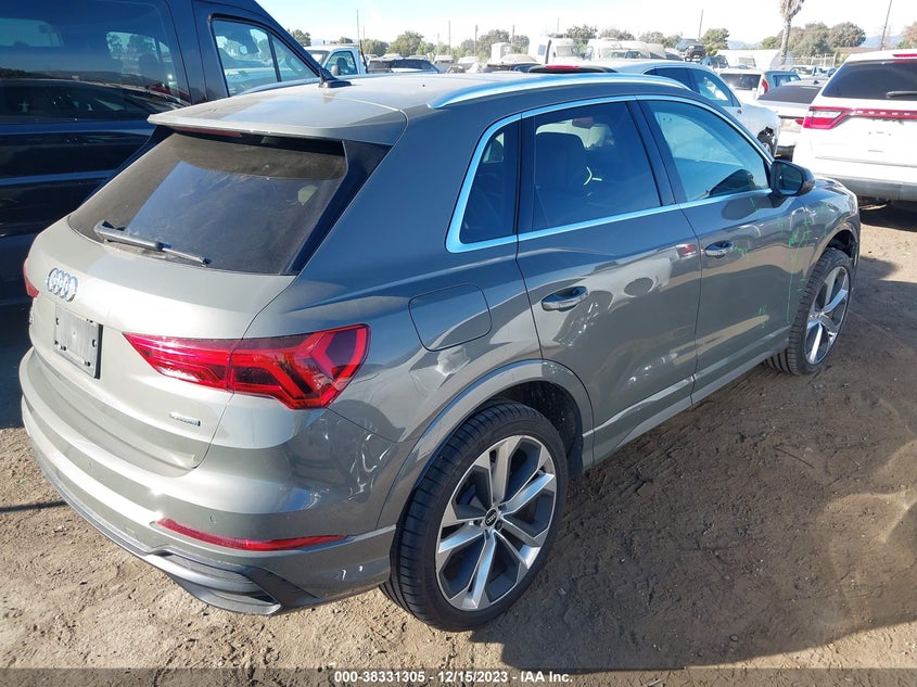 VIN WA1DECF32M1085536 2021 AUDI Q3 PREMIUM 45 TFSI S LINE QUATTRO TIPTRONIC