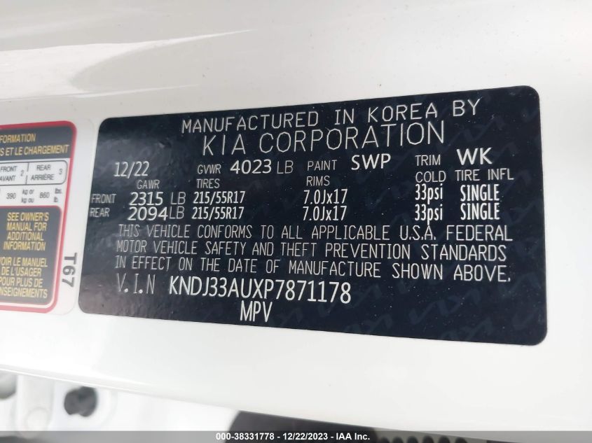 2023 KIA SOUL EX - KNDJ33AUXP7871178