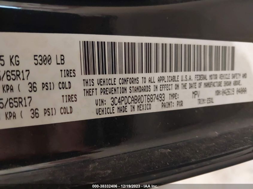 2013 DODGE JOURNEY SE - 3C4PDCAB0DT687493
