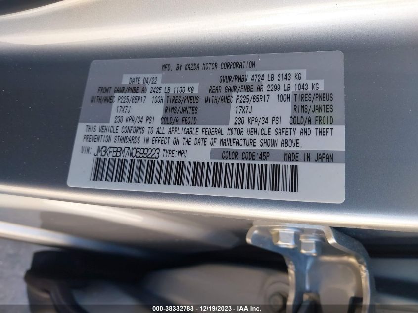 2022 MAZDA CX-5 SELECT - JM3KFBBM7N0599223