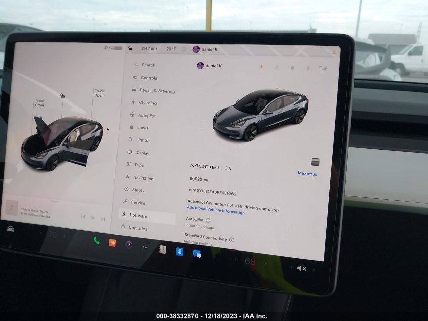 2023 TESLA MODEL 3 - 5YJ3E1EA6PF631062