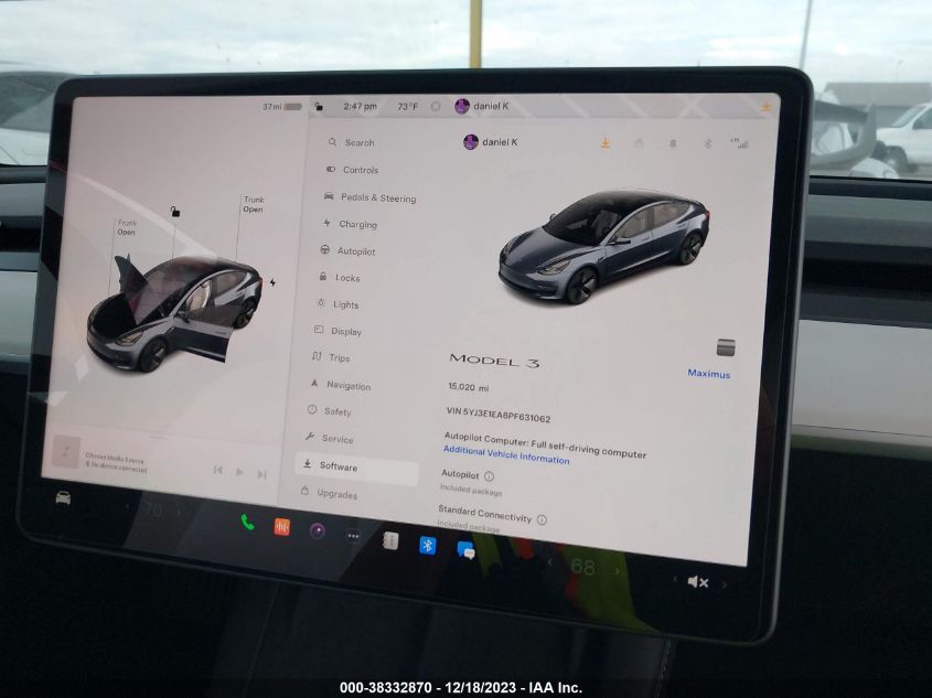 2023 TESLA MODEL 3 - 5YJ3E1EA6PF631062