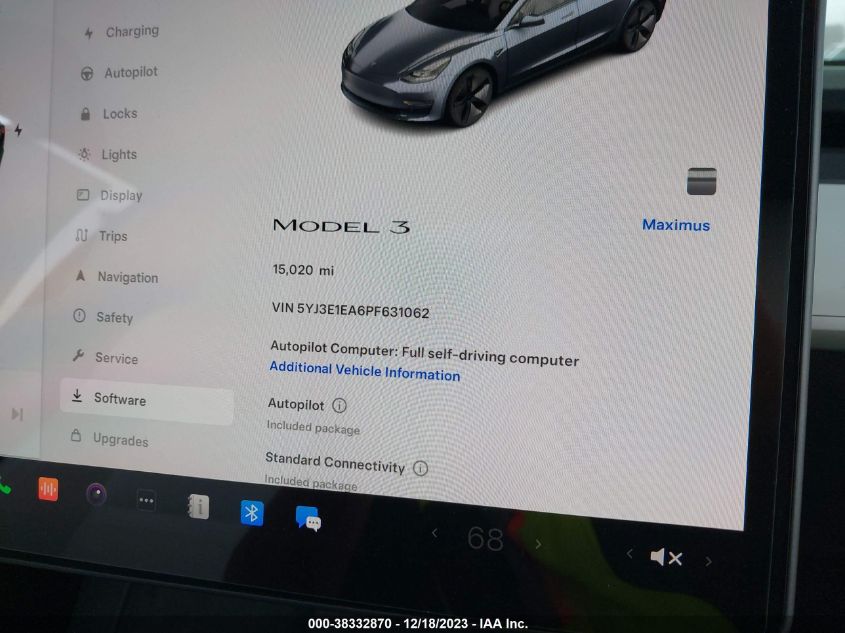 2023 TESLA MODEL 3 - 5YJ3E1EA6PF631062