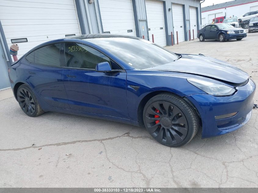 VIN: 5YJ3E1EC6NF236829 2022 TESLA MODEL 3