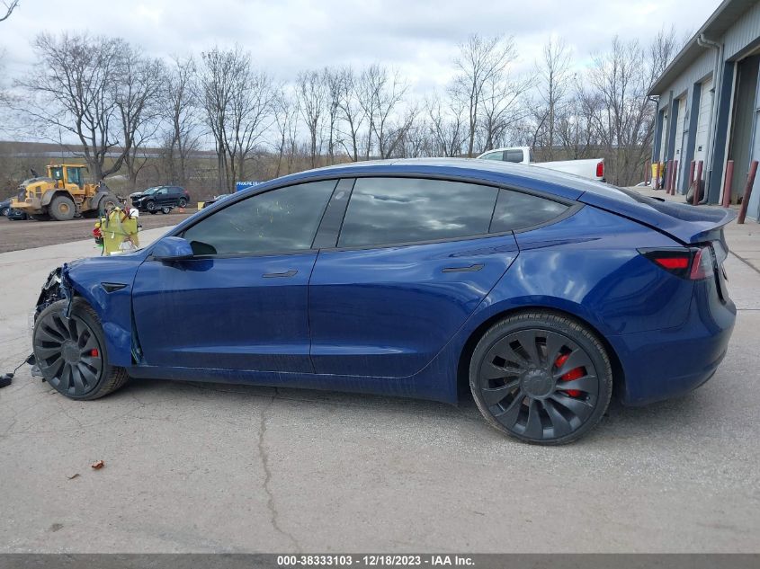 VIN: 5YJ3E1EC6NF236829 2022 TESLA MODEL 3