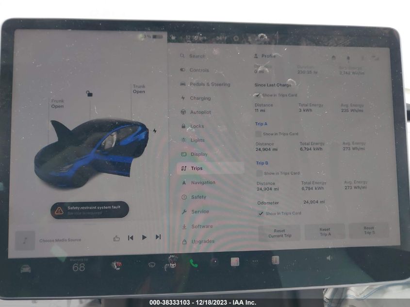 VIN: 5YJ3E1EC6NF236829 2022 TESLA MODEL 3