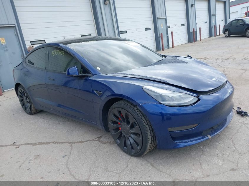 VIN: 5YJ3E1EC6NF236829 2022 TESLA MODEL 3