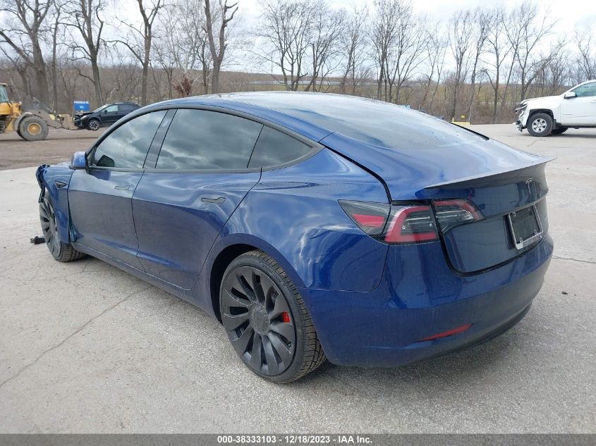 VIN: 5YJ3E1EC6NF236829 2022 TESLA MODEL 3