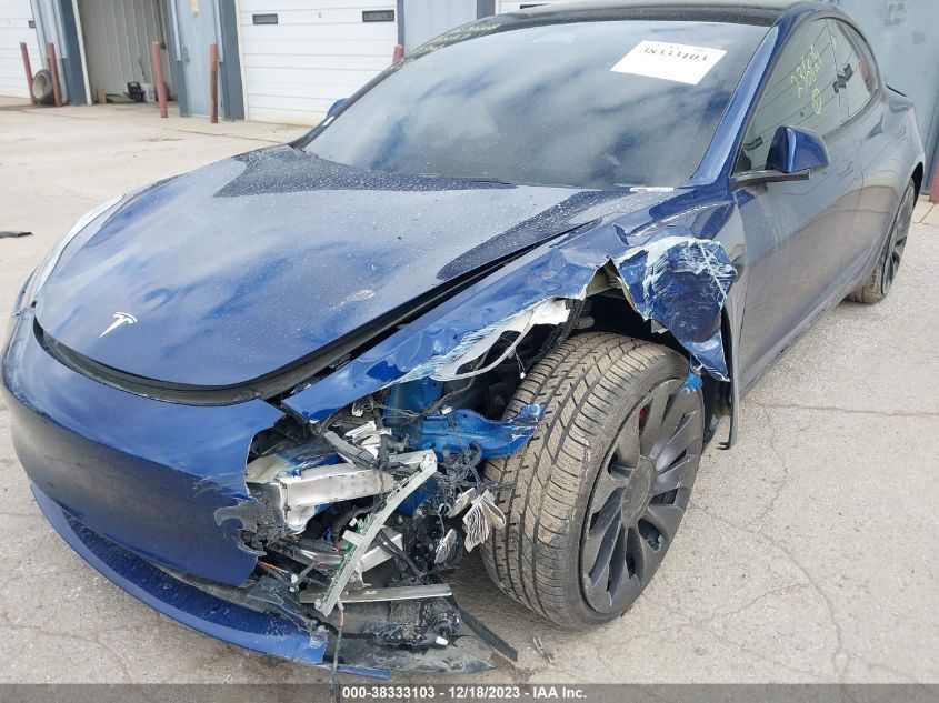 VIN: 5YJ3E1EC6NF236829 2022 TESLA MODEL 3