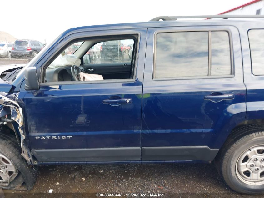 2015 JEEP PATRIOT SPORT - 1C4NJRBB0FD311922