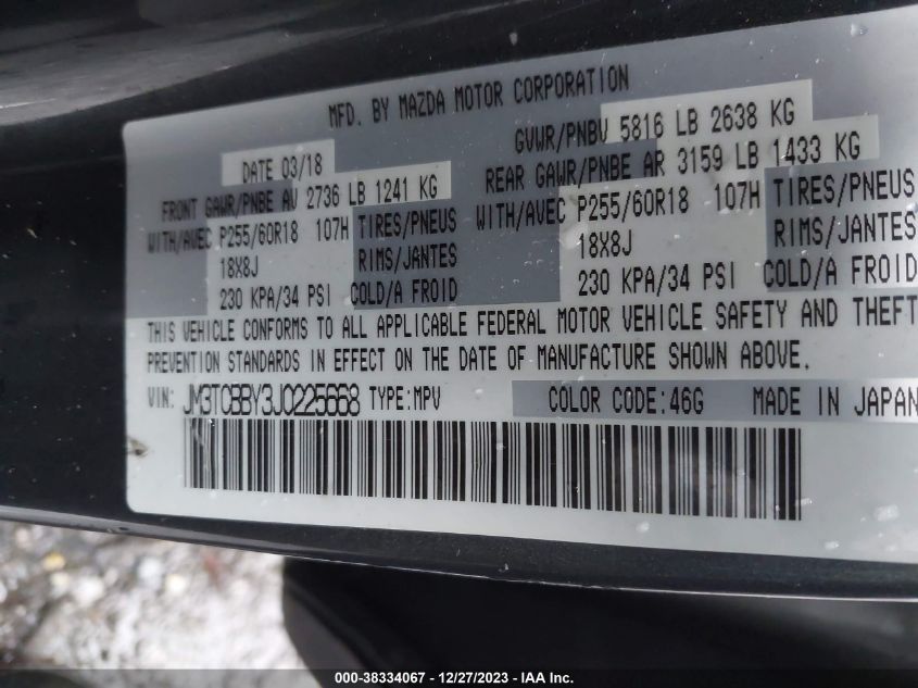 2018 MAZDA CX-9 SPORT - JM3TCBBY3J0225668