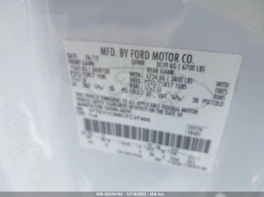 1FTEX1CM8CFC37486 | 2012 FORD F-150