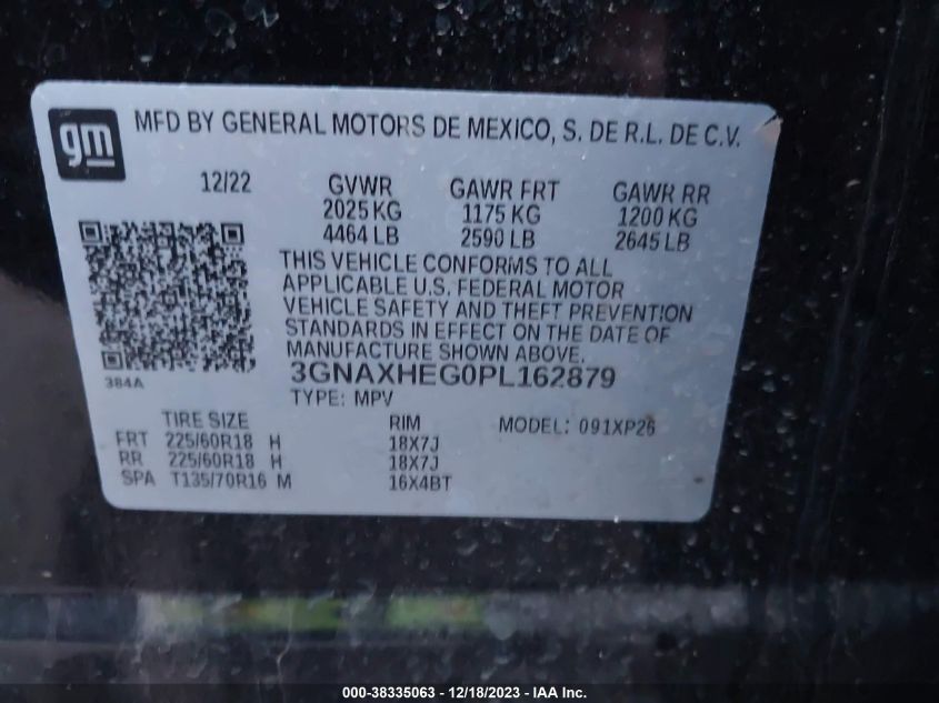 2023 CHEVROLET EQUINOX LS - 3GNAXHEG0PL162879