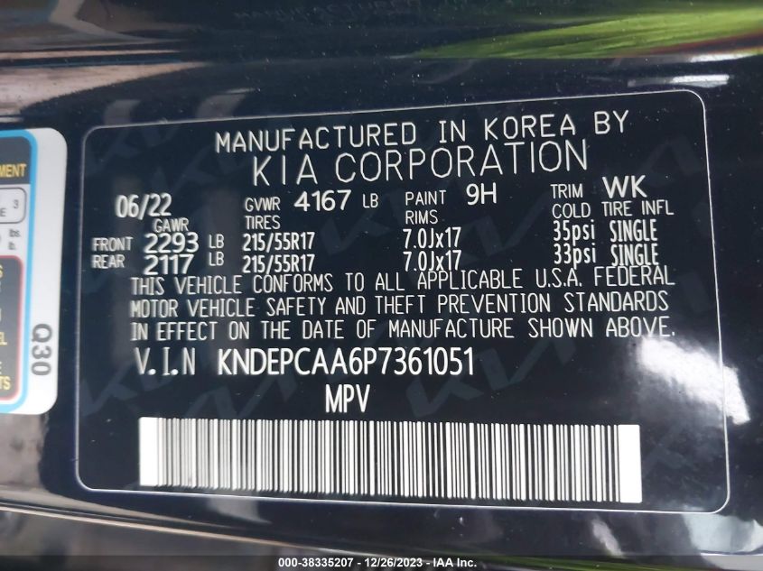 2023 KIA SELTOS LX - KNDEPCAA6P7361051