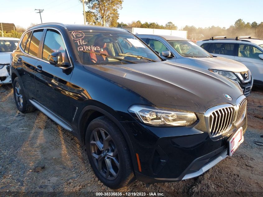 2022 BMW X3 XDRIVE30I - 5UX53DP08N9K09675