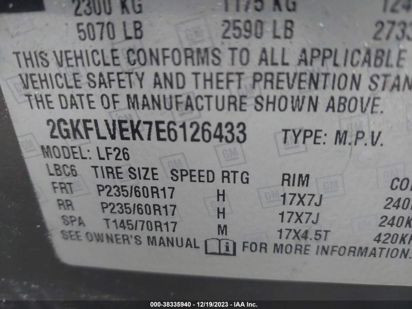 2014 GMC TERRAIN SLE - 2GKFLVEK7E6126433
