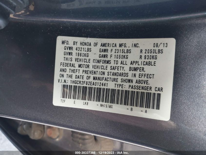 2014 HONDA ACCORD EX-L - 1HGCR2F82EA012441