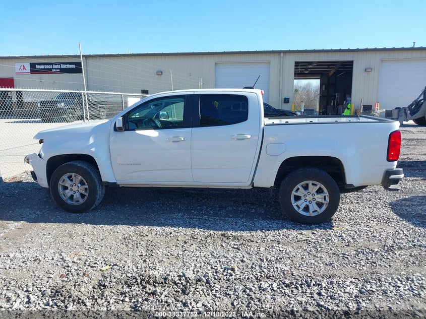 VIN 1GCGSCEN2N1331193 2022 CHEVROLET COLORADO 2WD  SHORT BOX LT