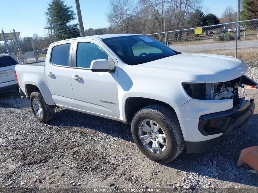 VIN 1GCGSCEN2N1331193 2022 CHEVROLET COLORADO 2WD  SHORT BOX LT