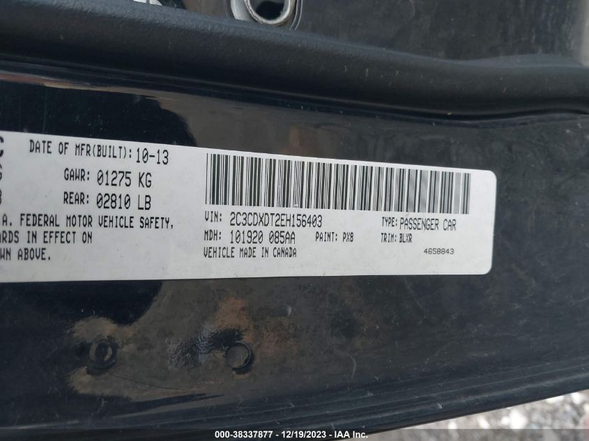 2014 DODGE CHARGER R/T - 2C3CDXDT2EH156403