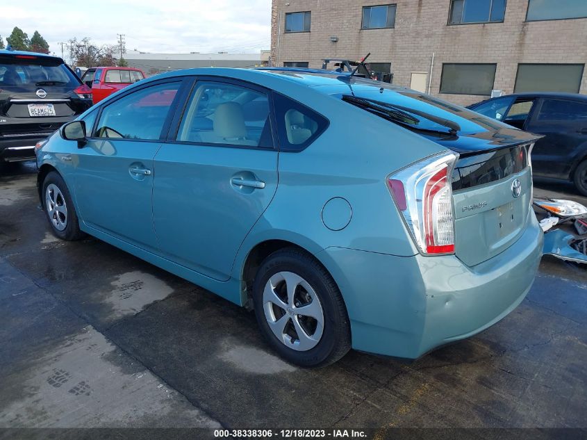 2013 TOYOTA PRIUS THREE - JTDKN3DU7D5691299