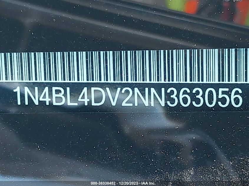 2022 NISSAN ALTIMA SV - 1N4BL4DV2NN363056