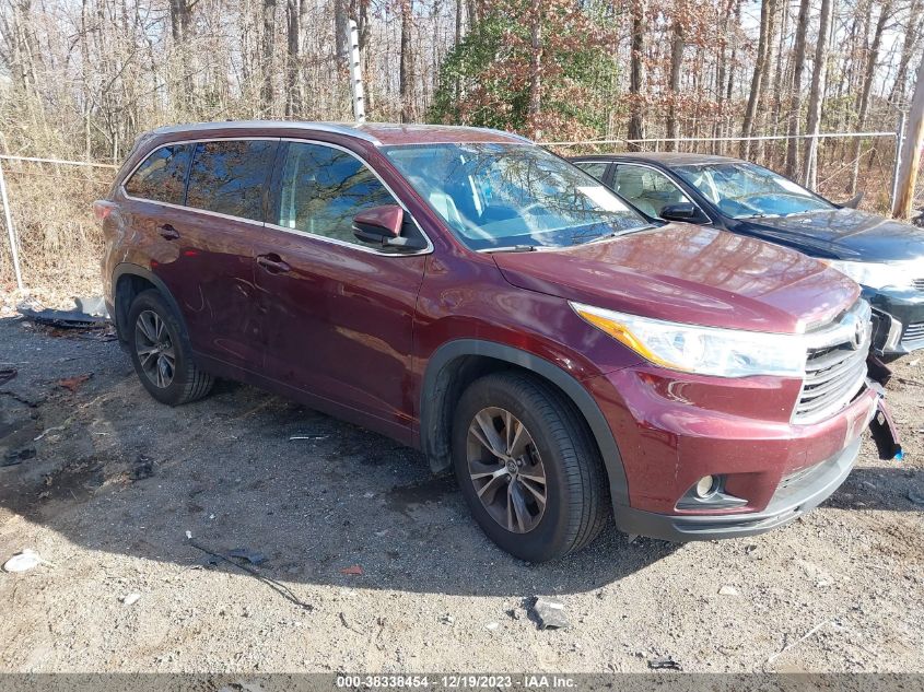 2016 TOYOTA HIGHLANDER XLE V6 - 5TDJKRFH0GS284978