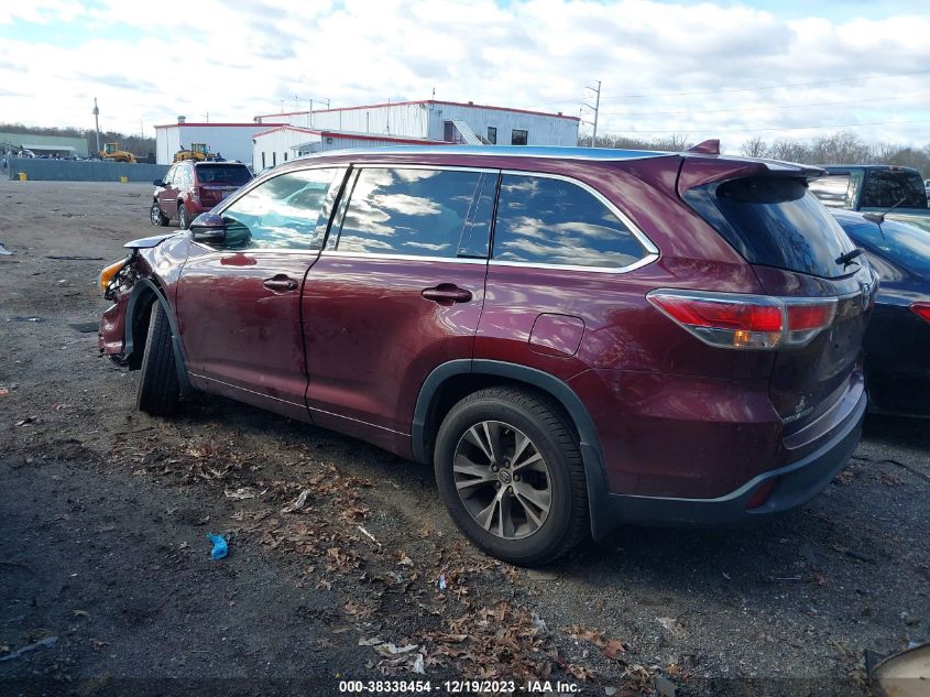 2016 TOYOTA HIGHLANDER XLE V6 - 5TDJKRFH0GS284978