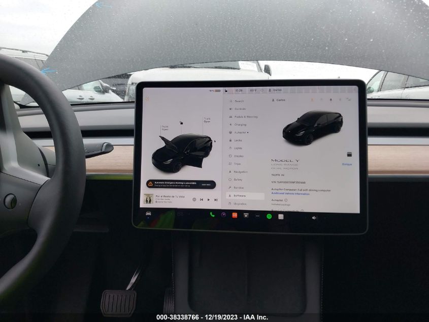 2022 TESLA MODEL Y - 7SAYGDEEXNF350998