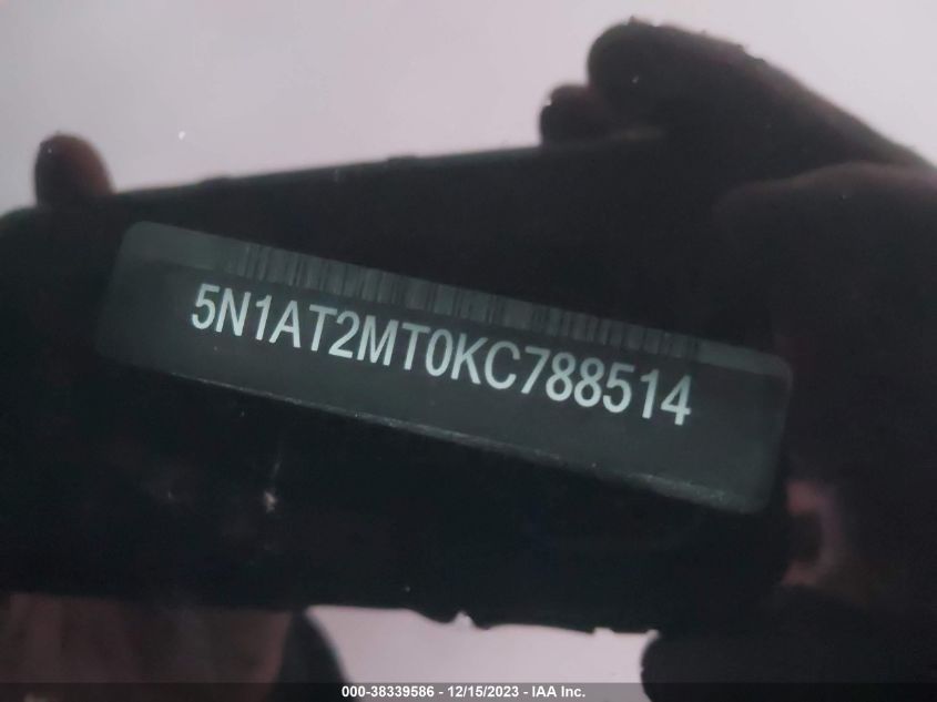 VIN 5N1AT2MT0KC788514 2019 NISSAN ROGUE S