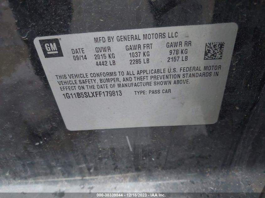 2015 CHEVROLET MALIBU LS - 1G11B5SLXFF179813