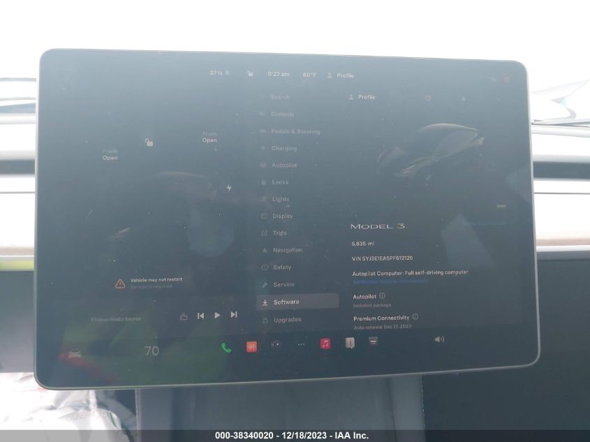 2023 TESLA MODEL 3 - 5YJ3E1EA5PF612129