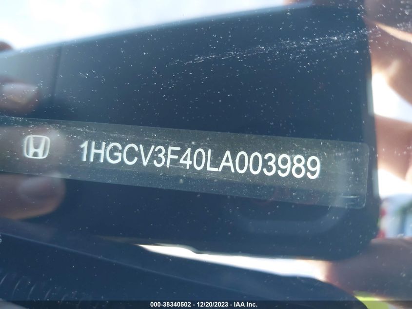 2020 HONDA ACCORD HYBRID EX - 1HGCV3F40LA003989